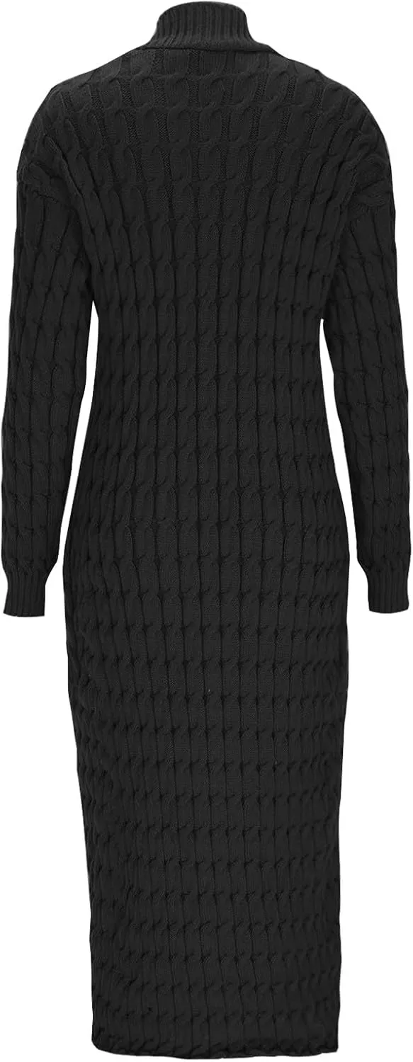 2024 Sweaters Cardigan For Women Casual Slouchy Long Sleeve Open Front Long Cardigan Chunky Warm Open Front Knit Coat