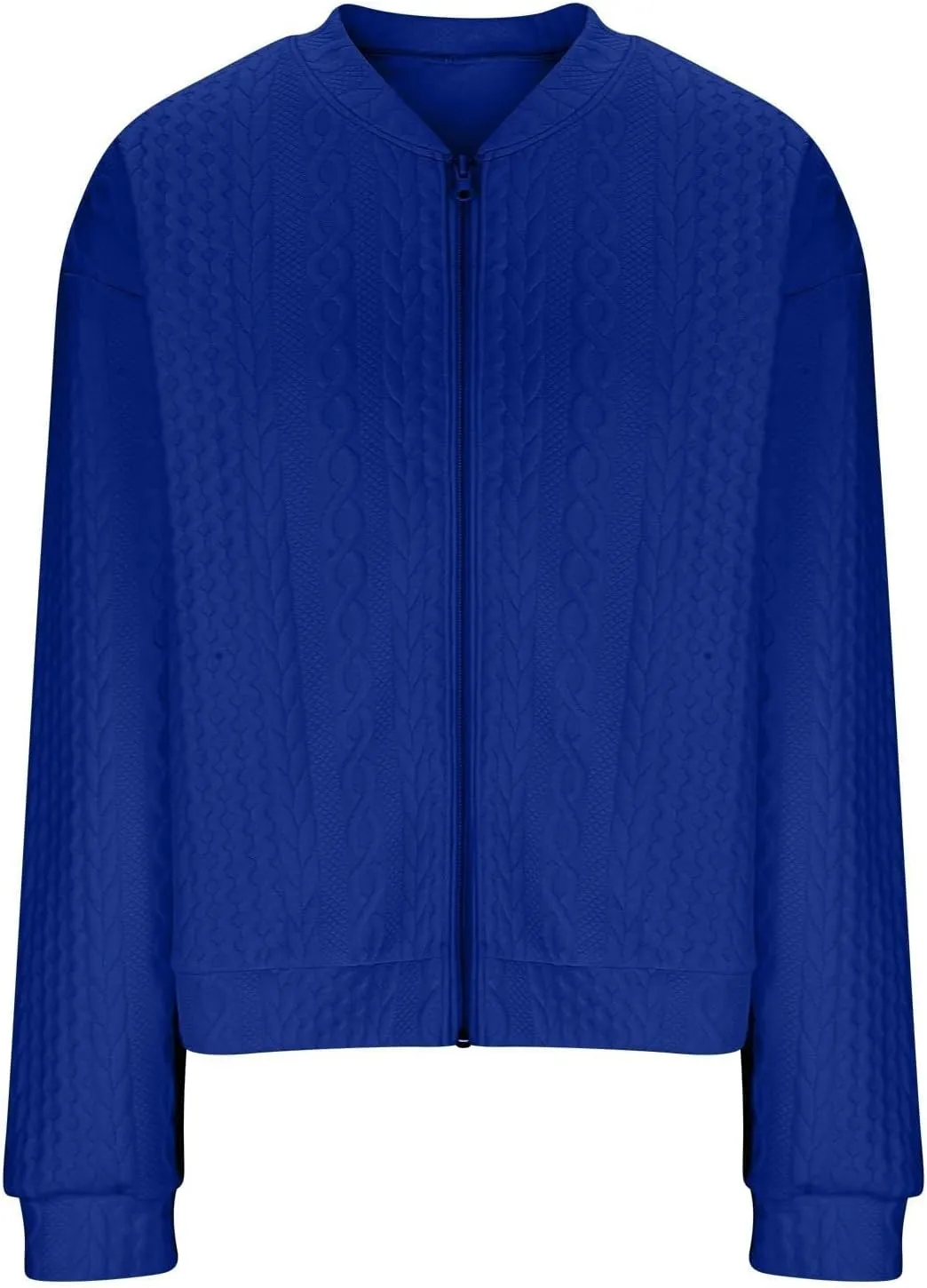 2024 Womens Short Winter Coats Dressy Casual Full Zip Up Petite Jackets Trendy Fashion Jacquard Sweater Cardigan Plus Size