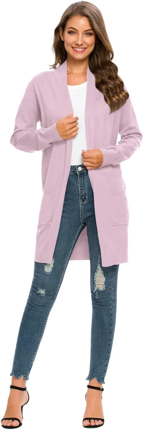 Anymiss Womens Lightweight Cardigan Sweaters Knit Kimono Oversized Soft Jackets with Pockets S-3X