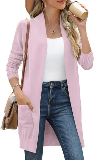 Anymiss Womens Lightweight Cardigan Sweaters Knit Kimono Oversized Soft Jackets with Pockets S-3X