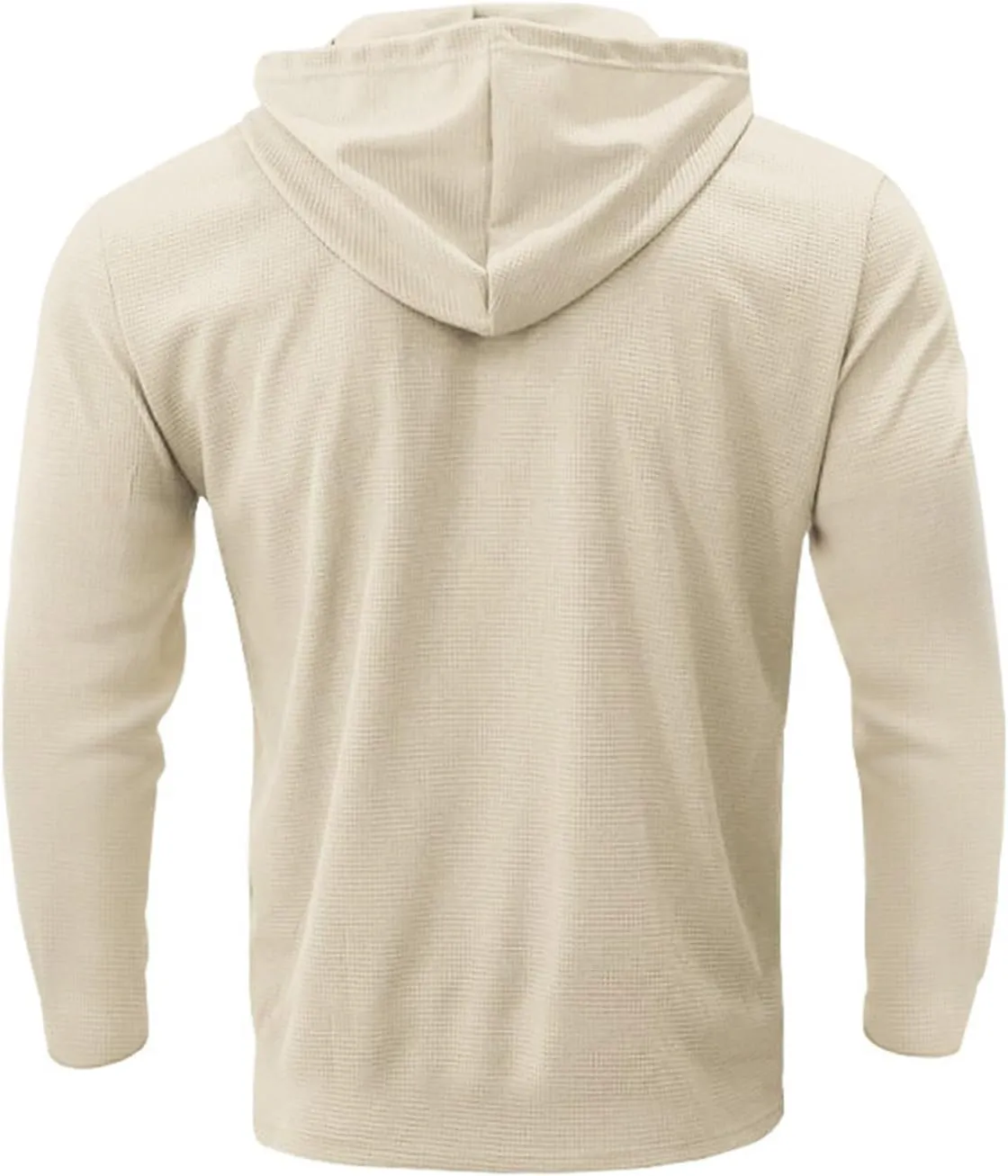 Bidobibo Thick Hoodies for Men V Neck Drawstring Pullover Hoodie Mens Fall Clothes Fashion 2024 Solid Long Sleeve Sweatshirt