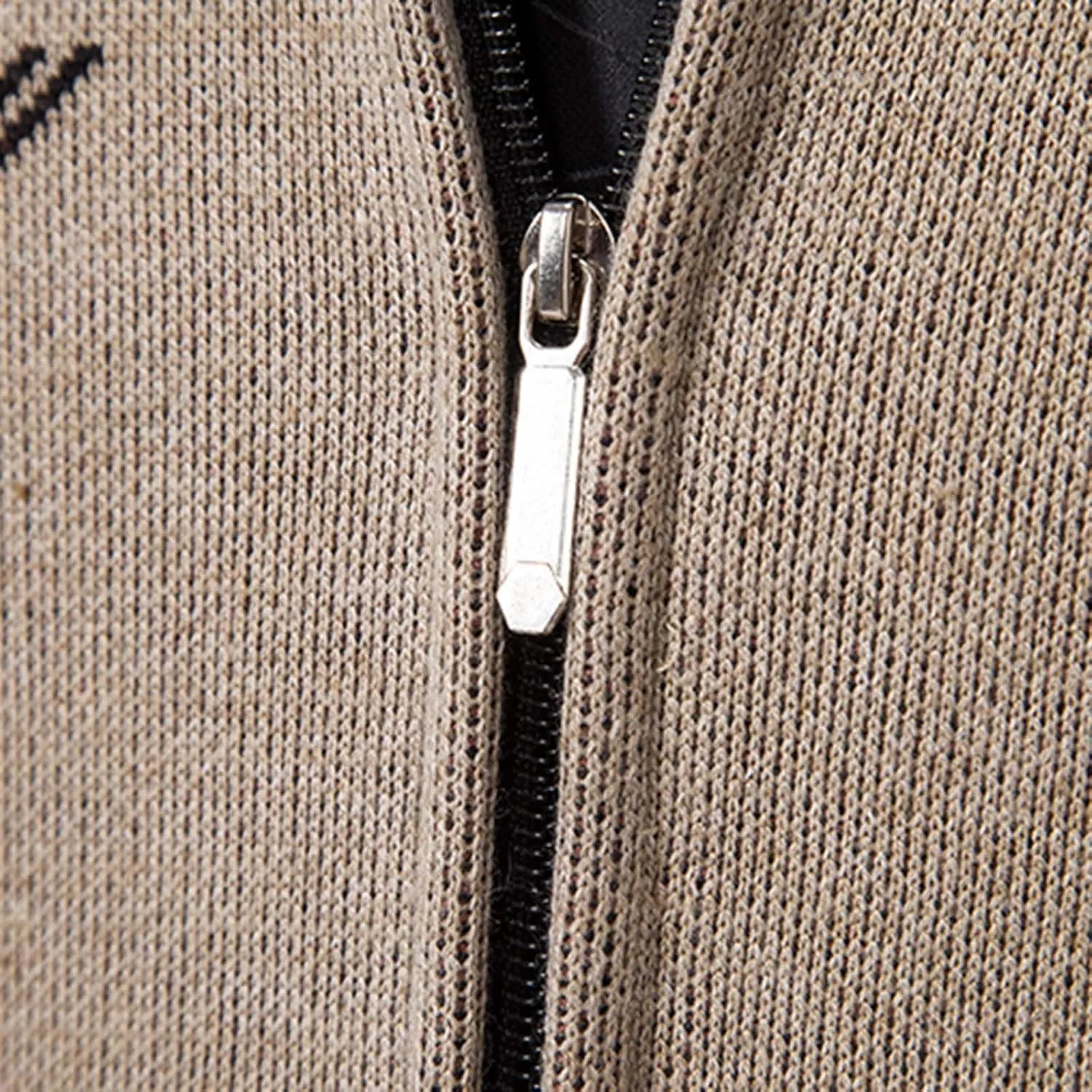 BIFUTON Mens Cardigan Sweater, Men's Full Zip Cardigan Sweater Slim Fit Cable Knitted Stand Collar Sweater Fleece Lined Coats