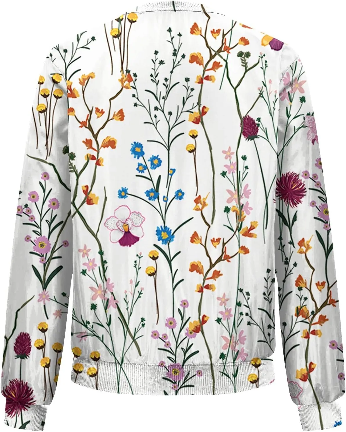 Bomber Jacket Gifts for Women Fashion Floral Pattern Coat Lightweight Zip Up Outwears Fall Winter Heated Jacket