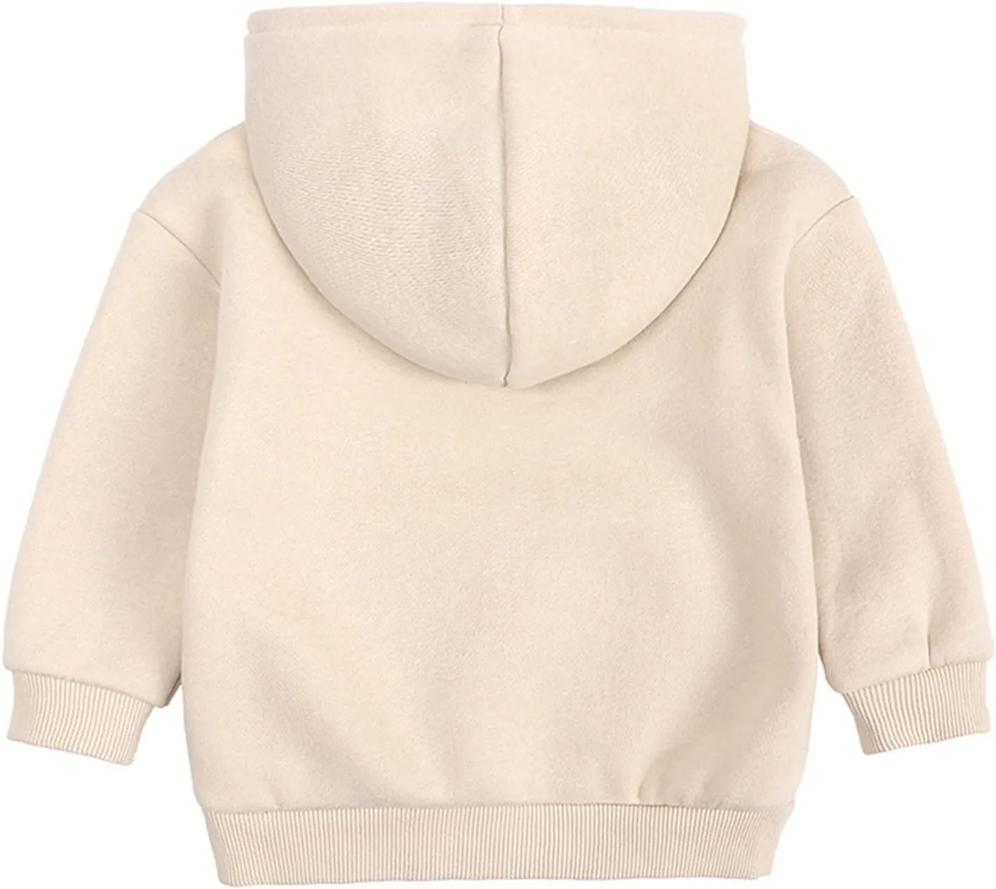 Boys and Toddlers' Fleece Pullover Casual Pocket Solid Hoodie Sweatshirts Infant Kids Girls Sport Long Sleeve Tops