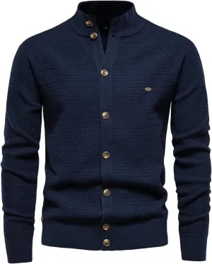 Business Sweaters for Men Button Down Cardigan Sweater Cable Knit Cardigan Coat Long Sleeve Shirts Winter Warm Tops
