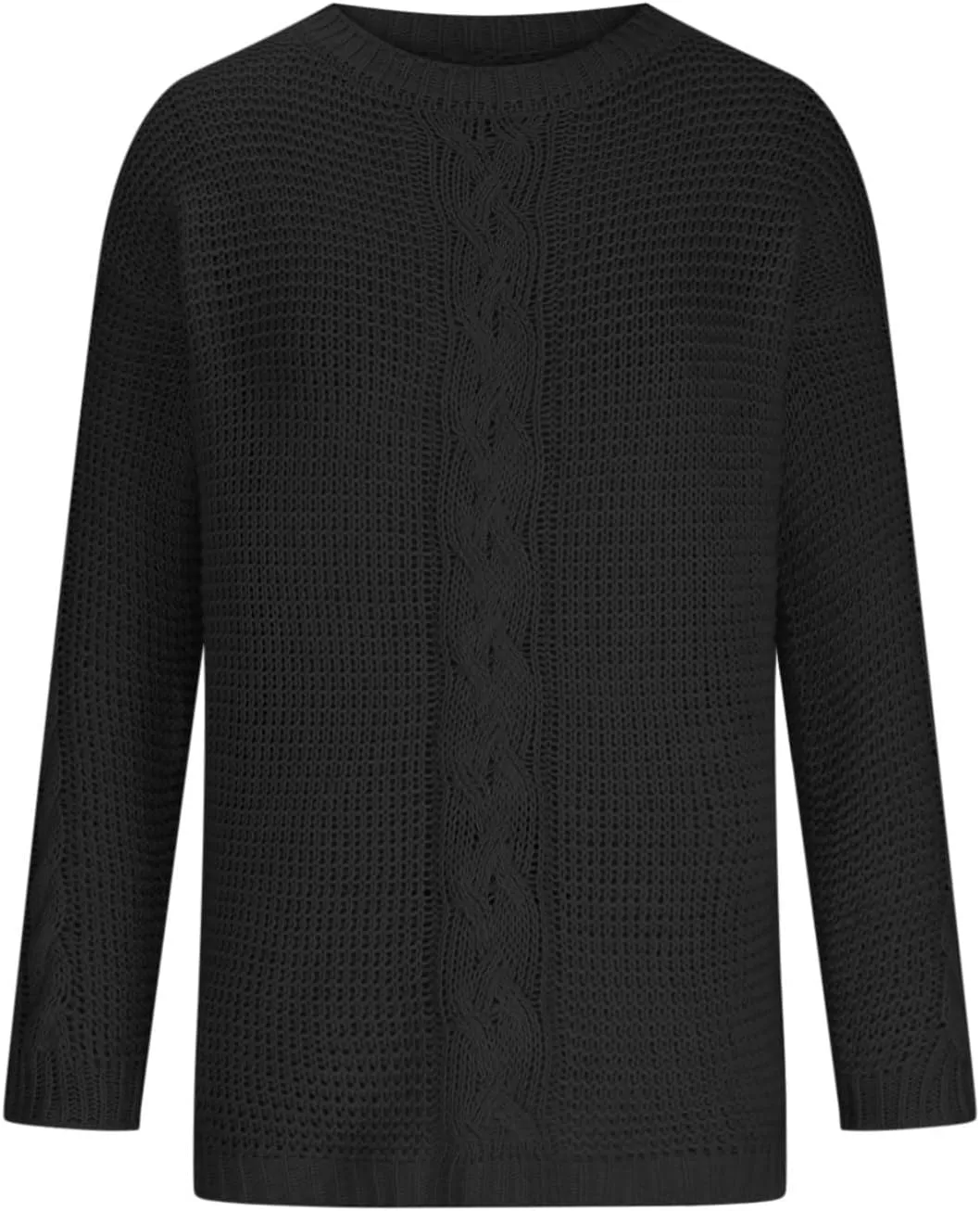 Cable Knit Sweater Women Cozy Plus Size Chunky Pullover Sweaters Ladies Soft Long Sleeve Knitted Winter Sweater