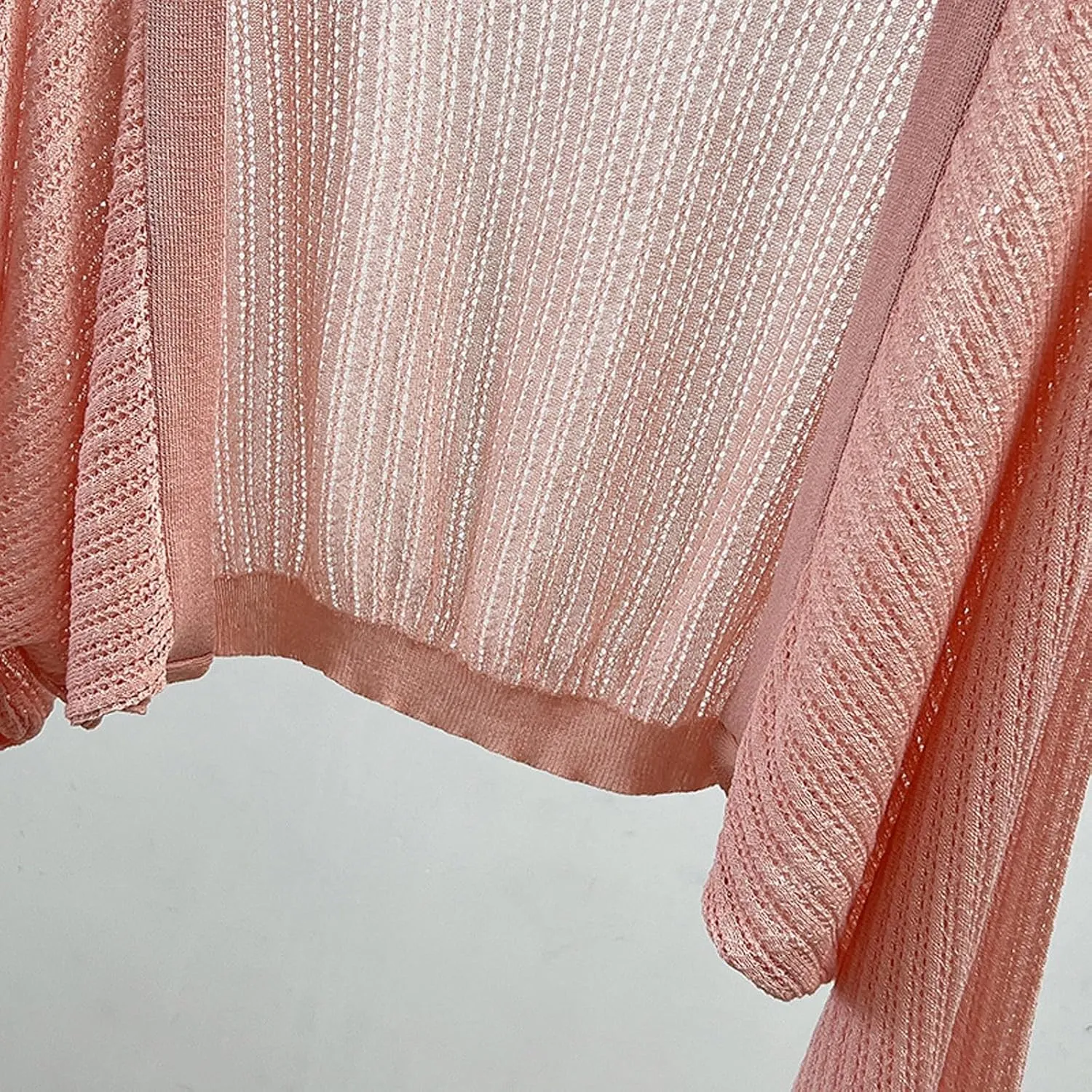Cardigan for Women Open Front Sun Knit Thin Ice Silk Coat Shawl,Long Sleeve Lightweight Cardigan Bolero Shrug