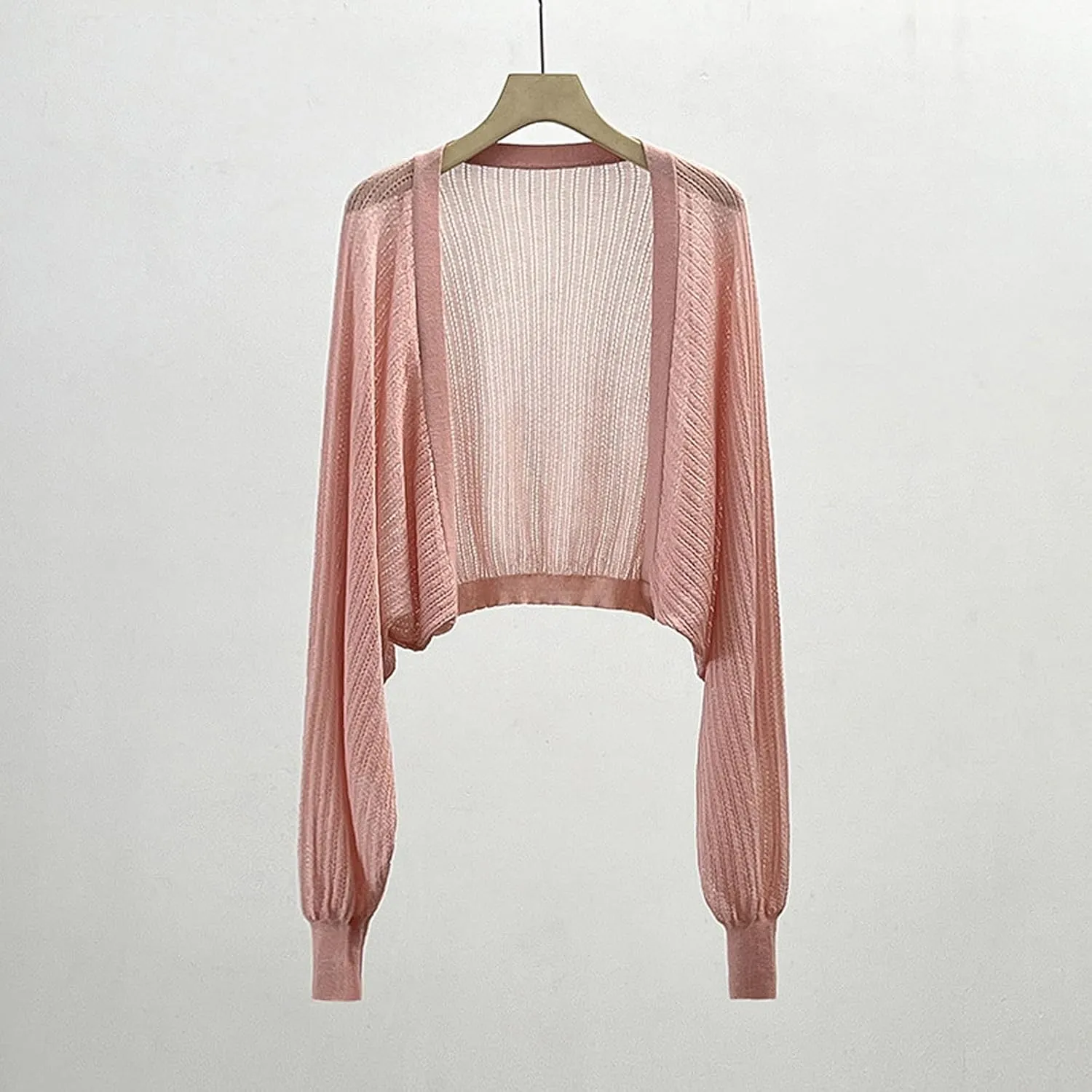 Cardigan for Women Open Front Sun Knit Thin Ice Silk Coat Shawl,Long Sleeve Lightweight Cardigan Bolero Shrug