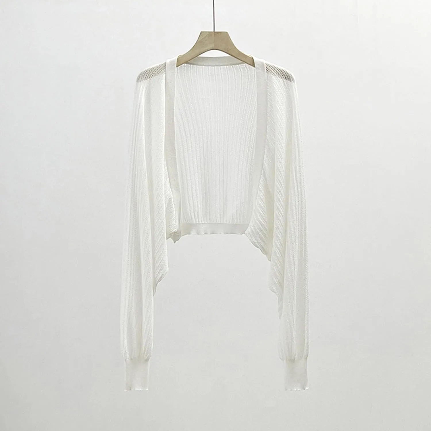 Cardigan for Women Open Front Sun Knit Thin Ice Silk Coat Shawl,Long Sleeve Lightweight Cardigan Bolero Shrug