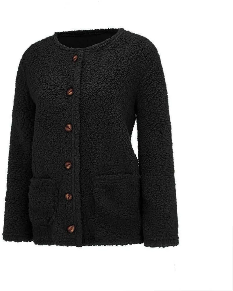 Cardigan Sweater For Women Long Sleeve Open Front Oversized Jackets Chunky Knit Sweaters Button Fall Coat With Pocket