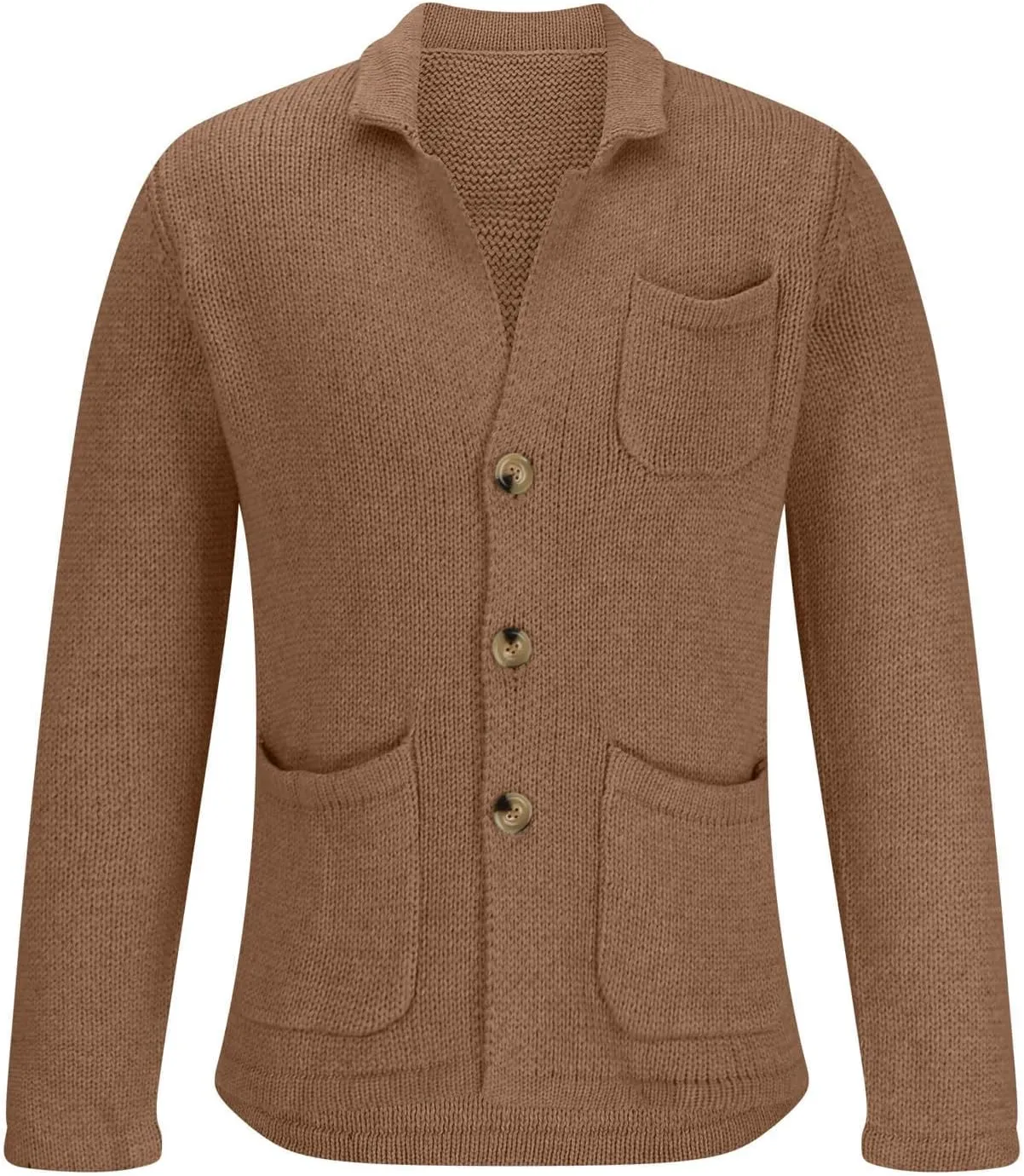 Cardigan Sweaters for Men Business Cardigans Button Down Fllece Shirts Long Sleeve Warm Tops Fall Trendy Sweaters