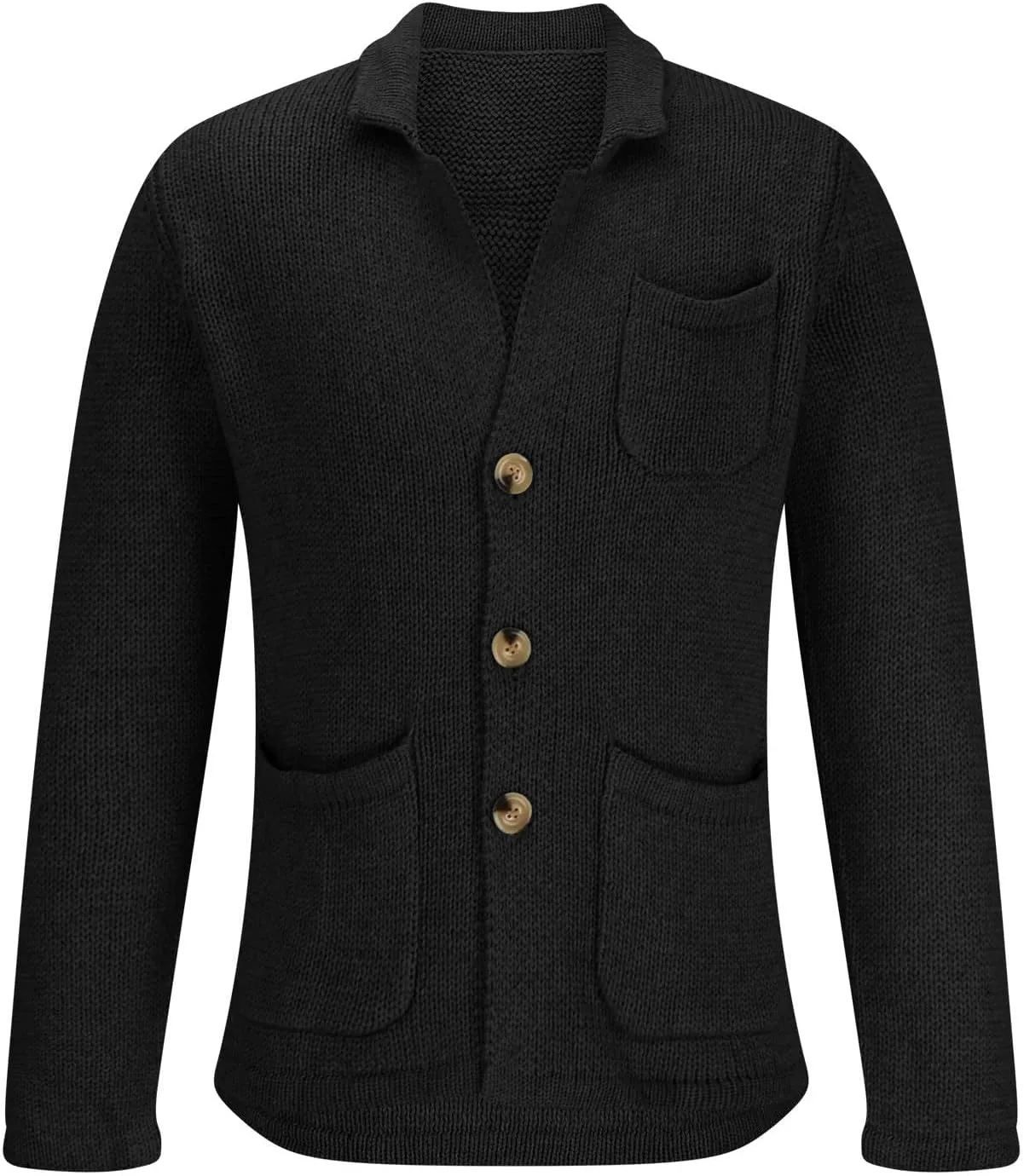 Cardigan Sweaters for Men Business Cardigans Button Down Fllece Shirts Long Sleeve Warm Tops Fall Trendy Sweaters
