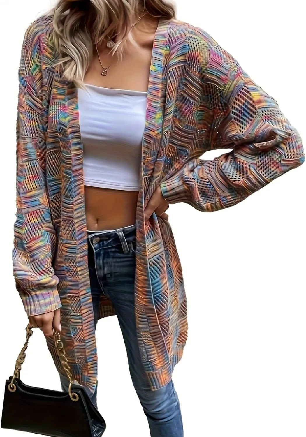 Cardigan Sweaters for Women Long Sleeve Soft Long Lightweight Knitted Top