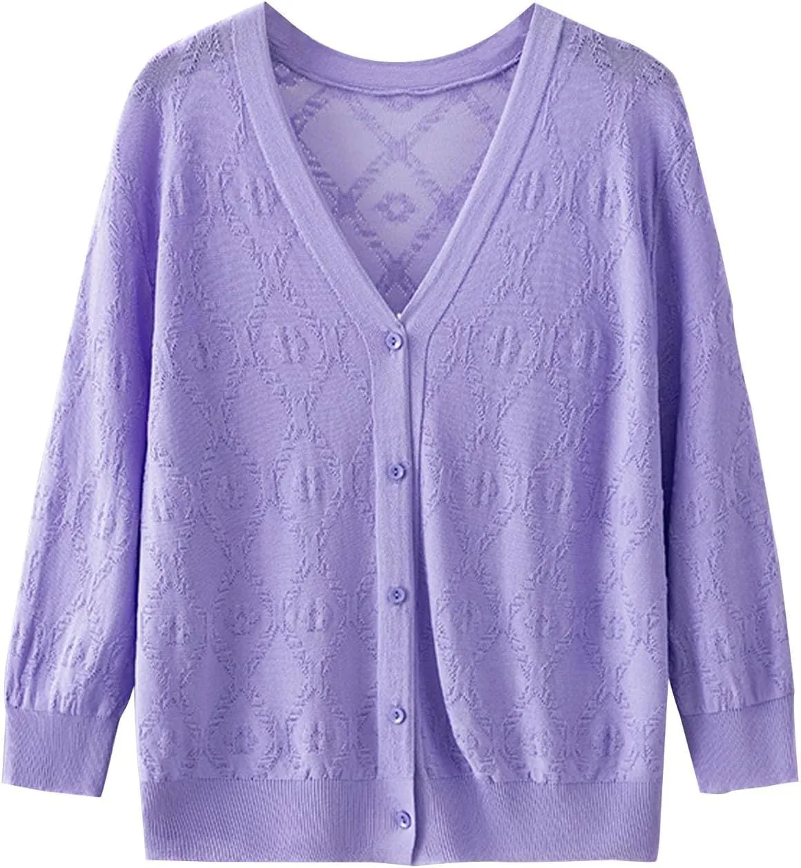 Cardigans for Women Long Sleeve Knit Coat V-Neck Button Down Lightweight Cardigan Sweater Open Front Knitwear Jackets