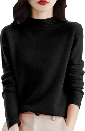 Cashmere Sweaters for Women Long Sleeve Trendy 2025 Fall Knitted Pullover Soft Warm Sweater Tops
