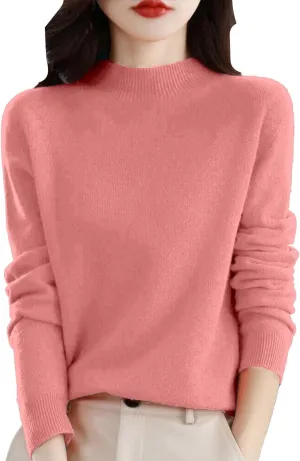 Cashmere Sweaters for Women Long Sleeve Trendy 2025 Fall Knitted Pullover Soft Warm Sweater Tops