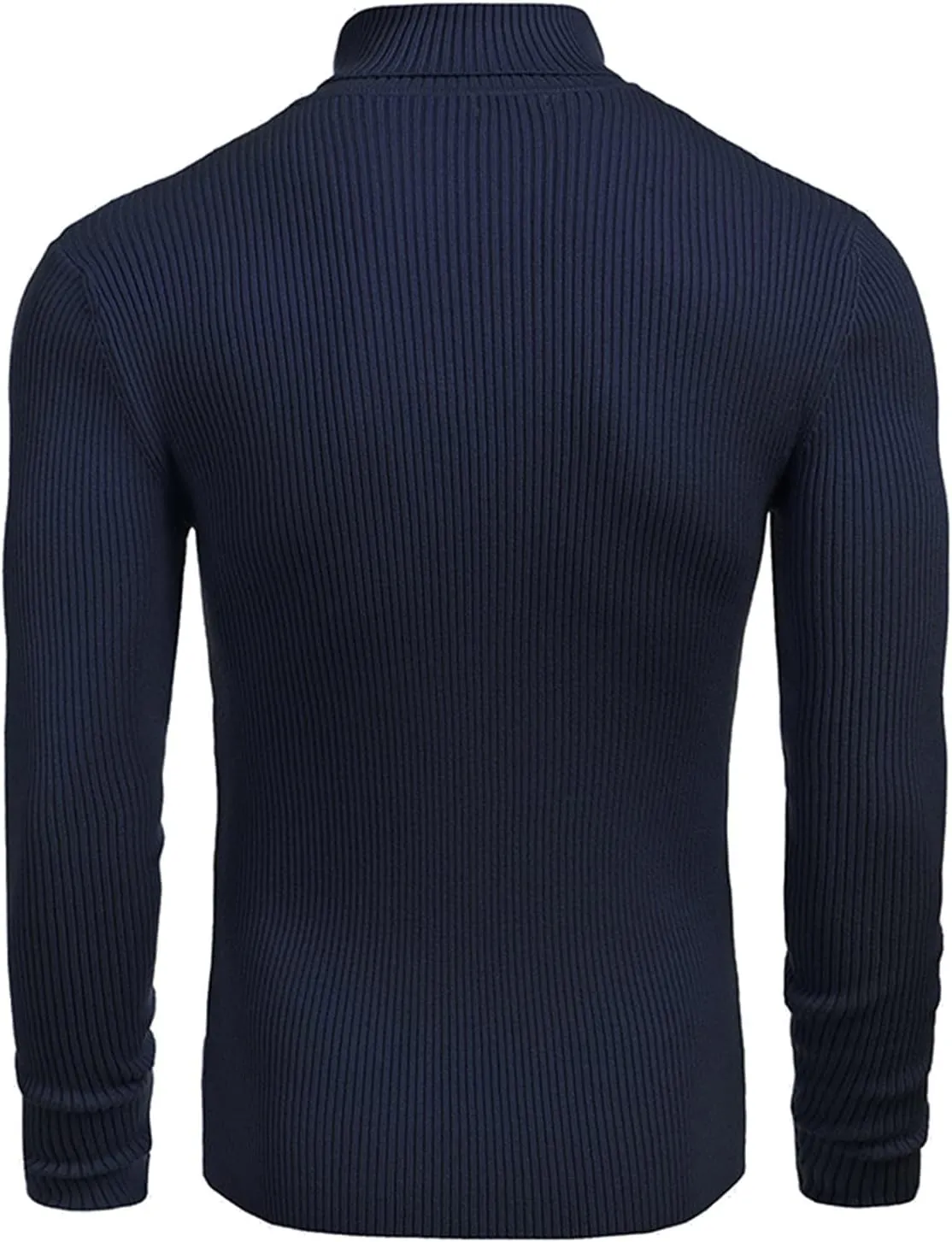 Chunky Knit Sweaters for Men Long Sleeve High Neck Classic Pullover Stretchy Winter Fashion Thermal Sweaters