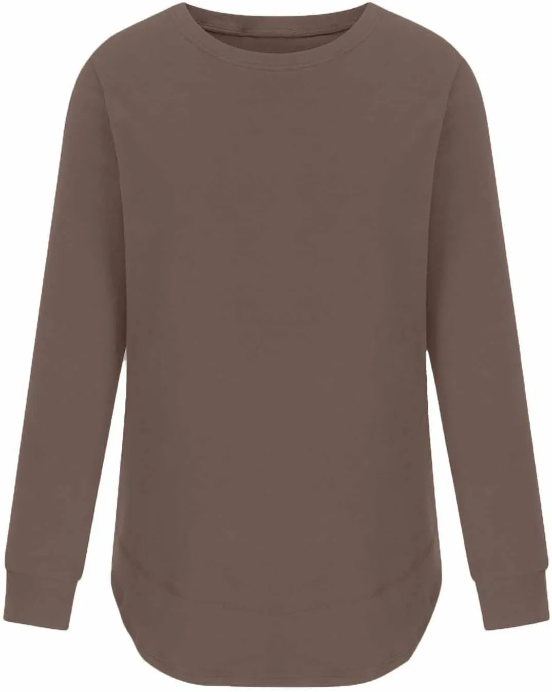 Crewneck Sweatshirt for Women Casual Long Sleeve Solid Color Pullover Tops Trendy Fleece 2024 Fashion Fall Tunic Tops