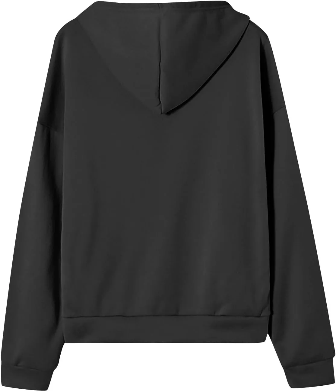 Cropped Zip Up Hoodie Women Fleece Lined Drawstring Solid Color Hoodies Pullover Comfort Oversized Tunic Sweatshirt