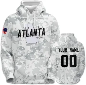 Custom Hoodie for Men Design Your Own Name and Number Football Sport Fan Sweatshirt Personalized Camo Pullover Tops