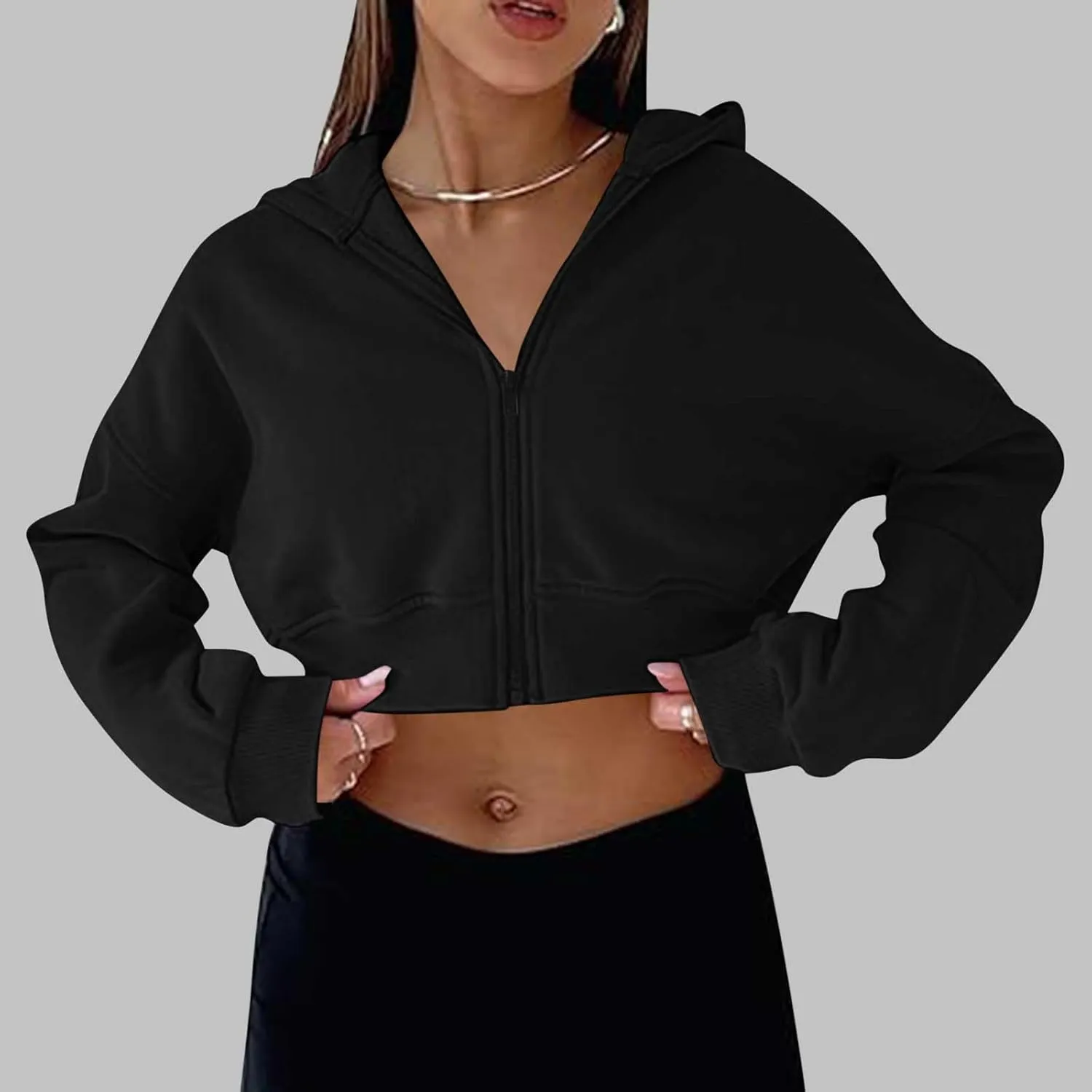 DDAPJ pyju Womens Cropped Sweatshirts 2025 Casual Half Zip Pullover Y2K Preppy Stand Collar Long Sleeve Fleece Sweatshirt