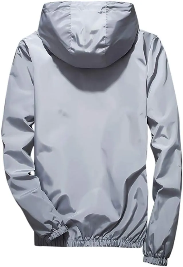 DuDubaby Mens Autumn Casual Camouflage Printing Plus Size Hoodie Two-Sided Wear Thin Coat