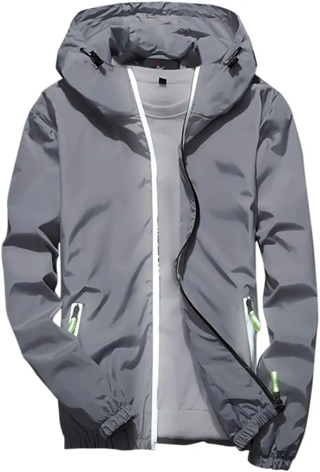 DuDubaby Mens Autumn Casual Camouflage Printing Plus Size Hoodie Two-Sided Wear Thin Coat