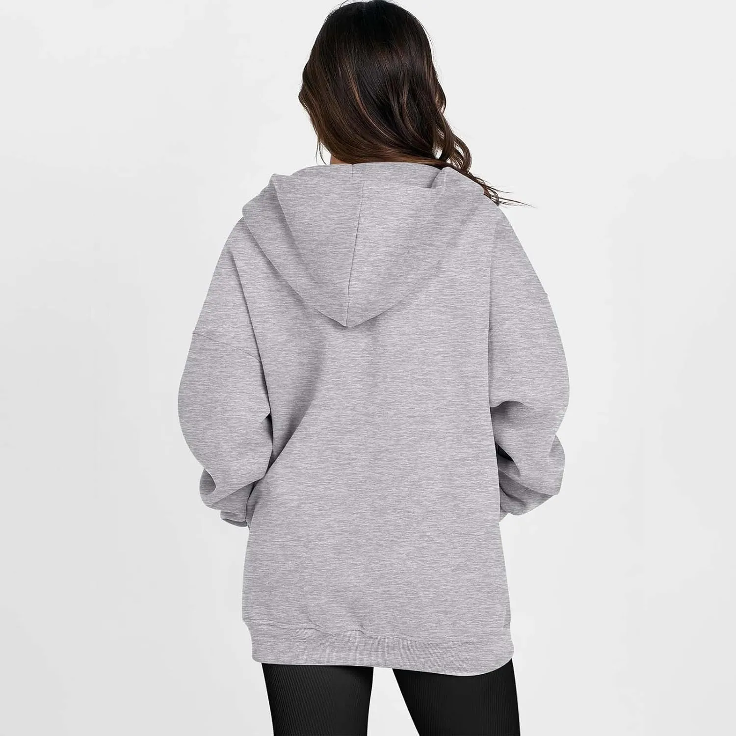 Fall Sweatshirts for Women Full Zip Up Hoodies Oversized Sweatshirt Y2K Clothing Casual Classic Jacket with Pockets