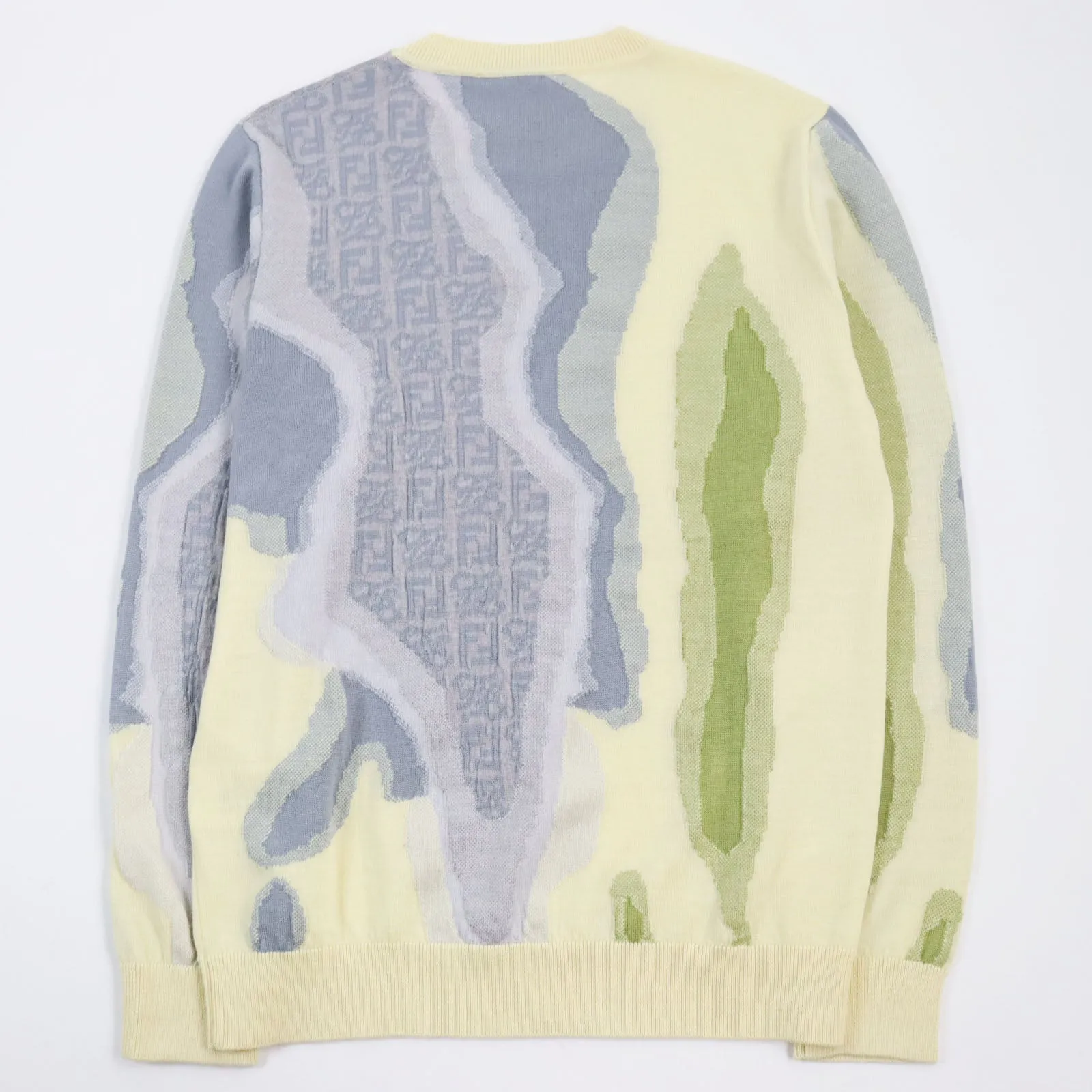 Fendi FF Logo Print Knit Sweater Multicolor
