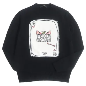 Fendi Monster Bugs Eye Trump Sweater Black