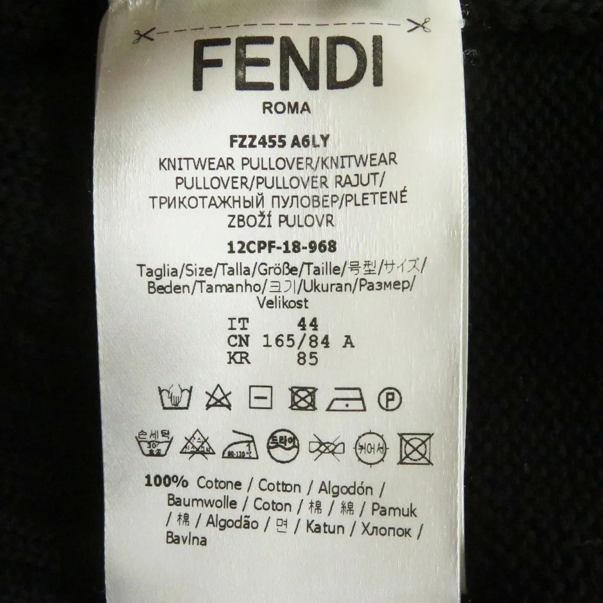 Fendi Monster Bugs Eye Trump Sweater Black