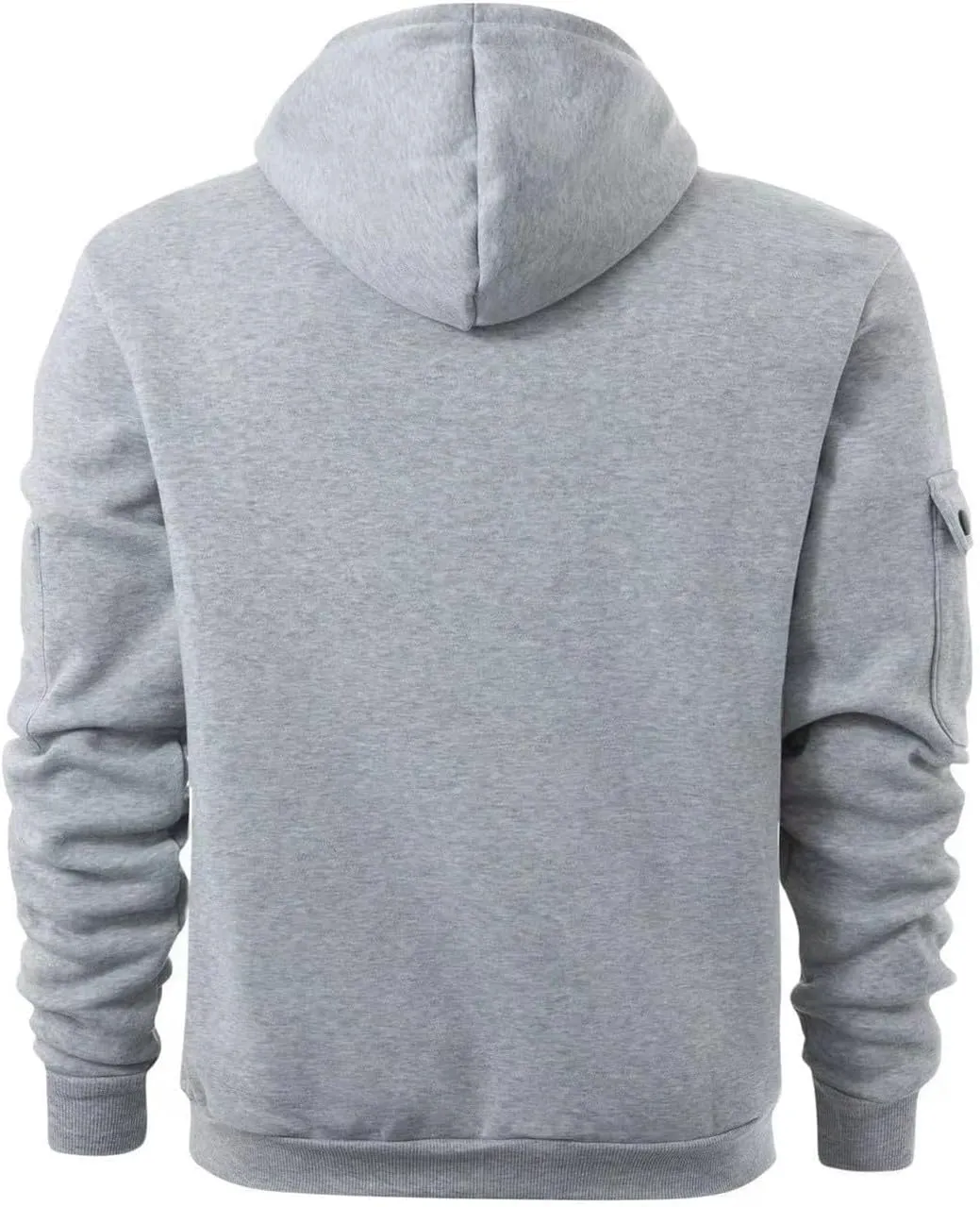 Fleece Zip Up Hoodie Fall Winter Casual Hooded Sweatshirt Long Sleeve Drawstring Fashion Sweatshirts with Arm Pockets