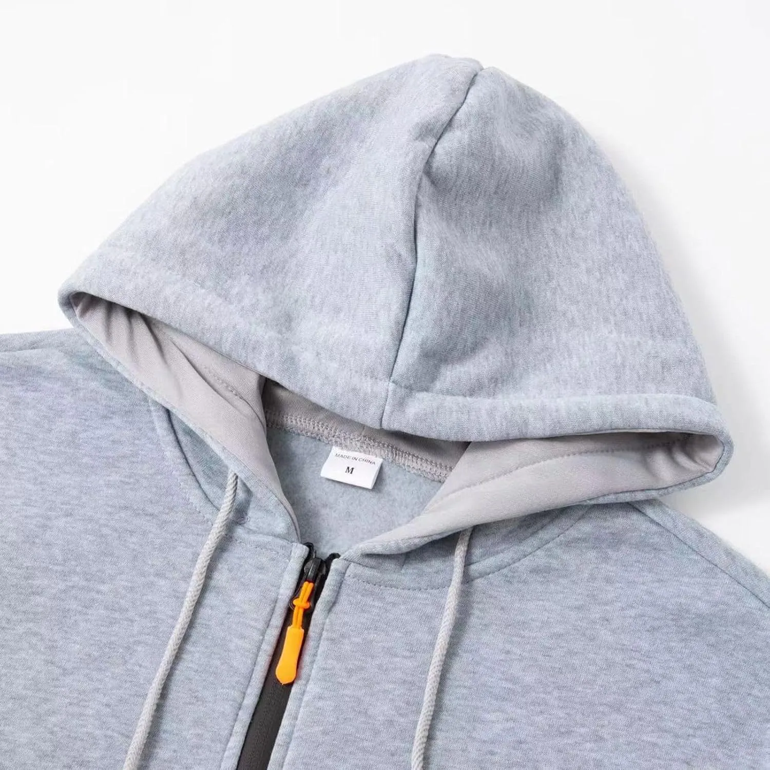 Fleece Zip Up Hoodie Fall Winter Casual Hooded Sweatshirt Long Sleeve Drawstring Fashion Sweatshirts with Arm Pockets