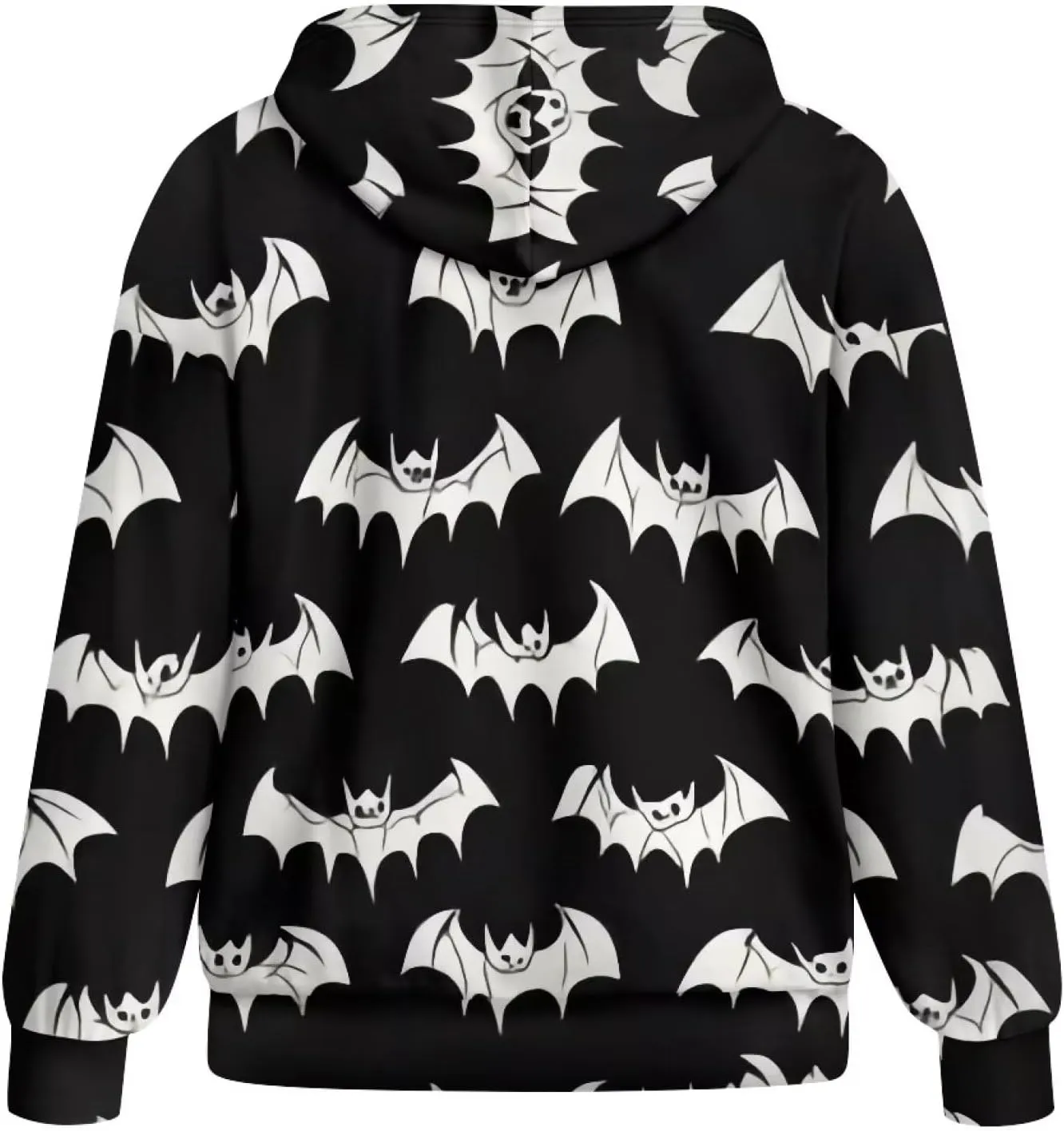 Forchrinse Black Bat Womens Zip Up Sweatshirts Gothic Y2K Hoodie Causal Long Sleeve Oversized Sweatshirts Loose Track Jackets