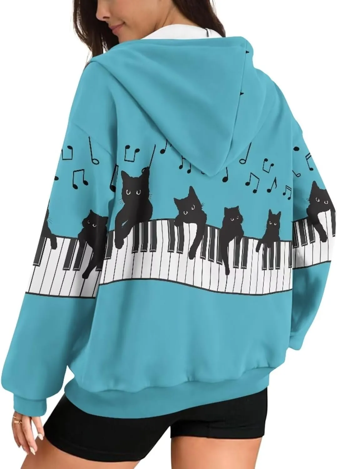 Forchrinse Black Bat Womens Zip Up Sweatshirts Gothic Y2K Hoodie Causal Long Sleeve Oversized Sweatshirts Loose Track Jackets