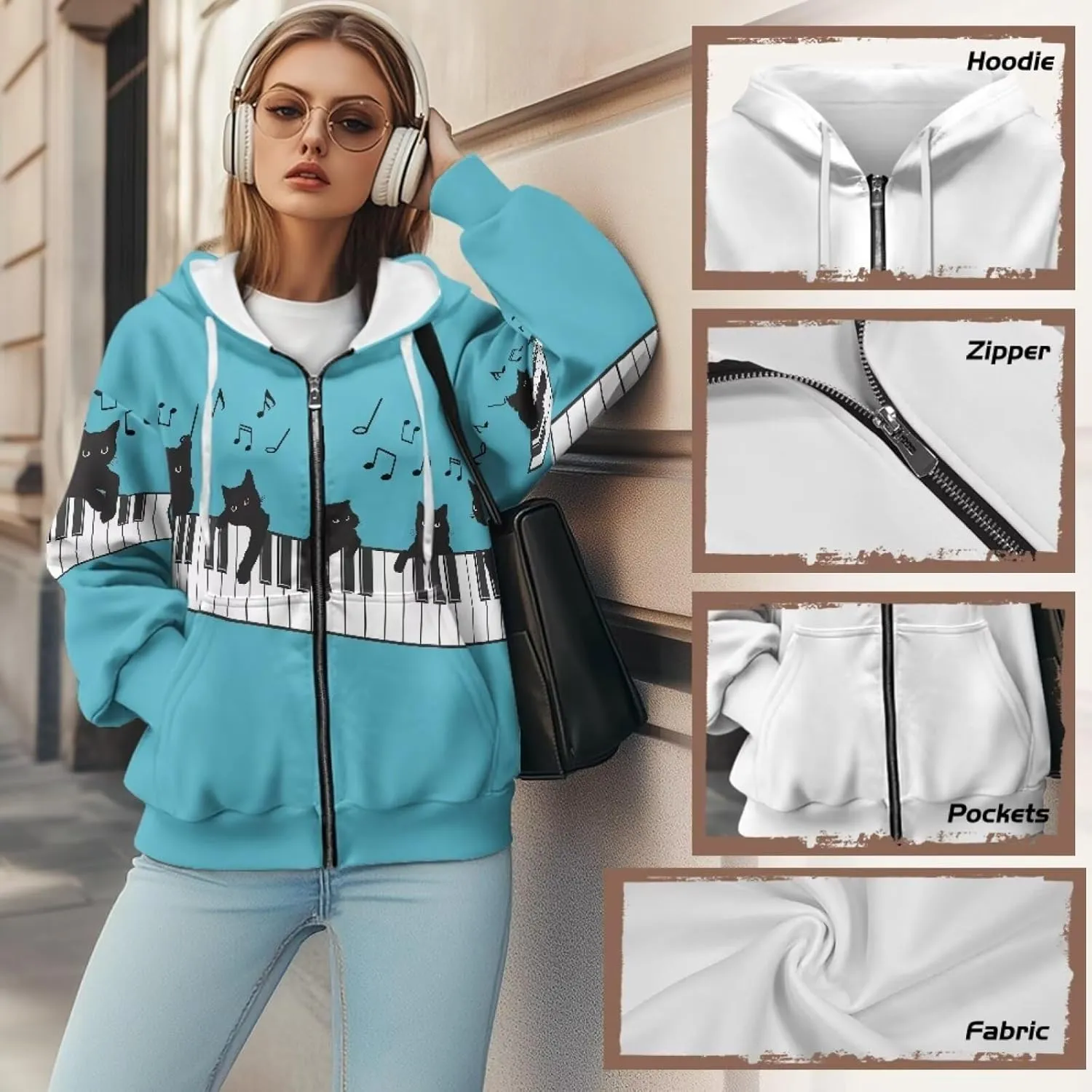 Forchrinse Black Bat Womens Zip Up Sweatshirts Gothic Y2K Hoodie Causal Long Sleeve Oversized Sweatshirts Loose Track Jackets