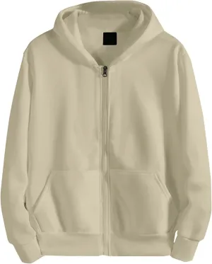 Full Zipper Hoodies For Men, Men'S Lightweight Fashion Lapel Solid Color Long Sleeve Lambswool Casual Hundred Long Coat