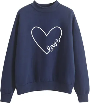 GIERIDUC Oversized Sweatshirt for Women Cute Graphic Crewneck Long Sleeve Casual Fleece Pullover Sweatshirts Loose Tops
