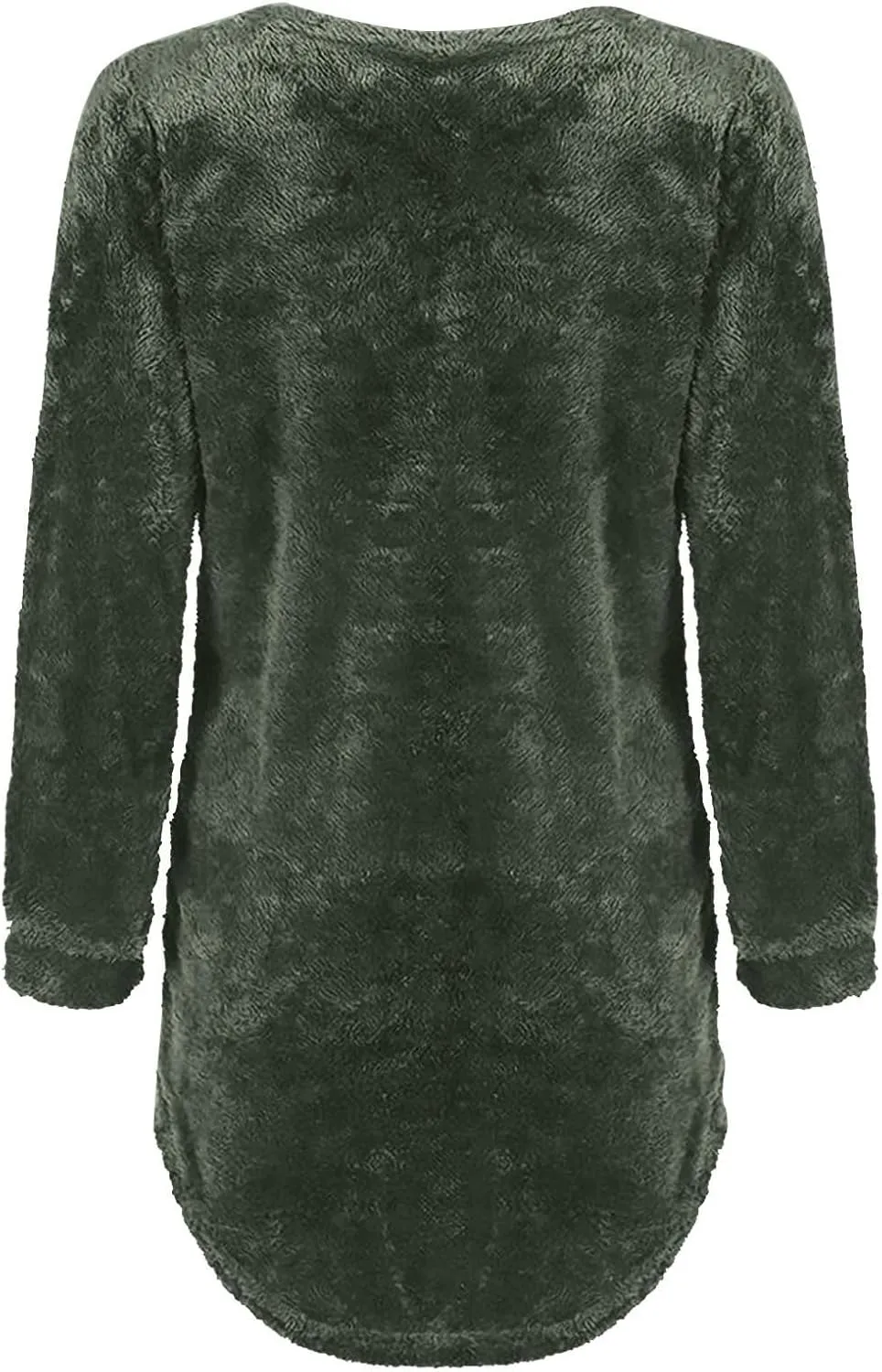GIERIDUC Womens Fleece Tunic Pullover Long Sherpa Long Sweater Casual Fuzzy Sweatshirts Oversized Fluffy Tops with Pockets
