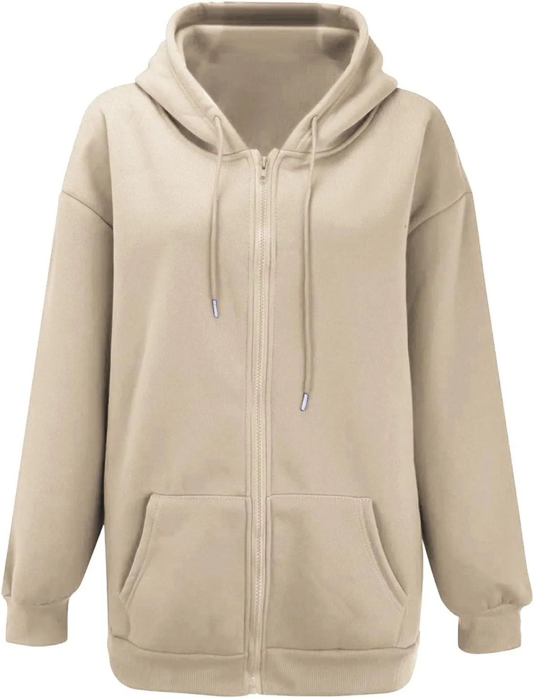 GIERIDUC Zip Up Hoodie Women 2024 Trendy Long Sleeve Sweatshirts Jacket Casual Athletic Hooded Track Jacket with Pockets