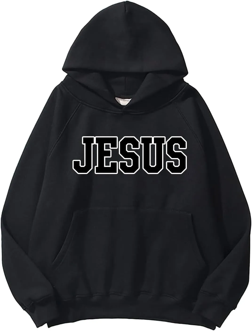 Girls' Fashion Hoodies & Sweatshirts Jesus Letter Print Fall Fleece Winter Outfit with Pocket Long Sleeve Oversize Pullover