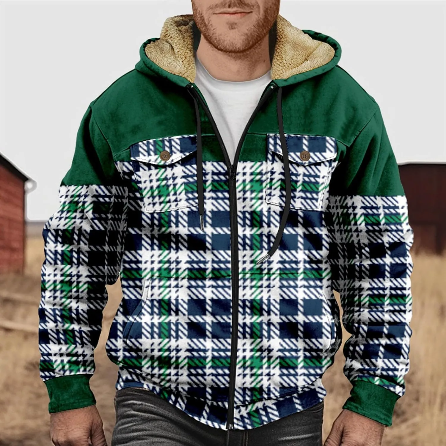 Graphic Hoodies For Men Fleece Hoodie Men Sherpa Jacket Men Fleece Lined Hoodie Men: Vintage Graphic Coat Formal