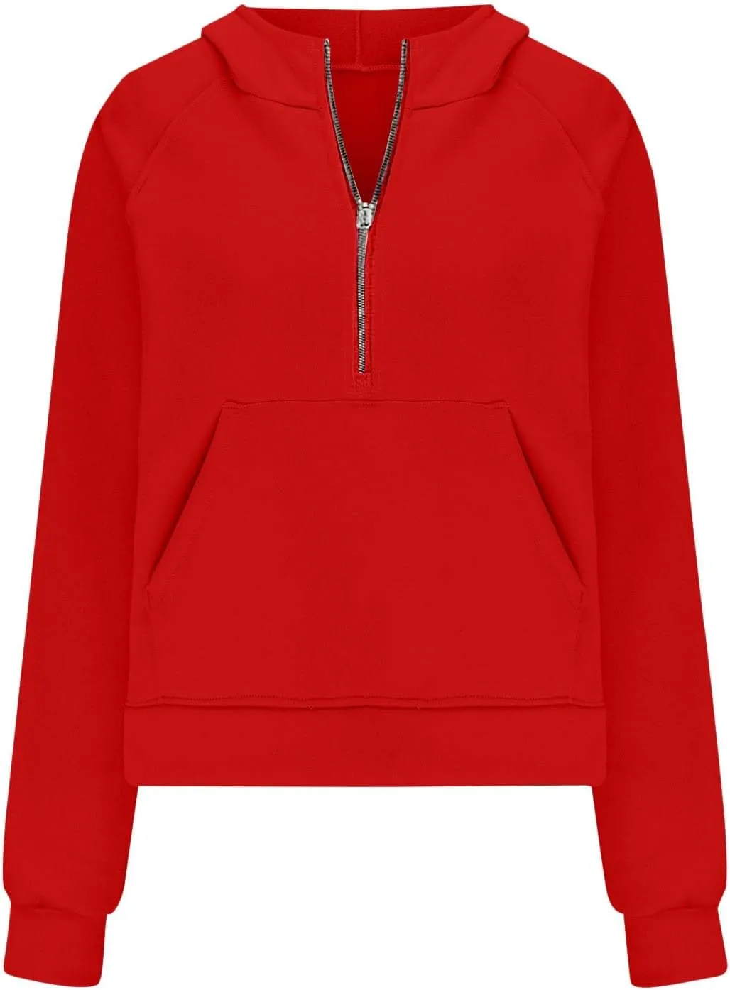 Half Zip Sweatshirts Cropped Hoodies Fleece Jackets Womens Quarter Zip Up Pullover Fall Casual Hoodie