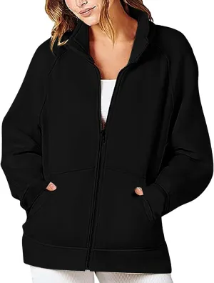 Half Zip Sweatshirts Fleece Jackets Cropped Hoodies Womens Quarter Zip Up Pullover Fall Outfits
