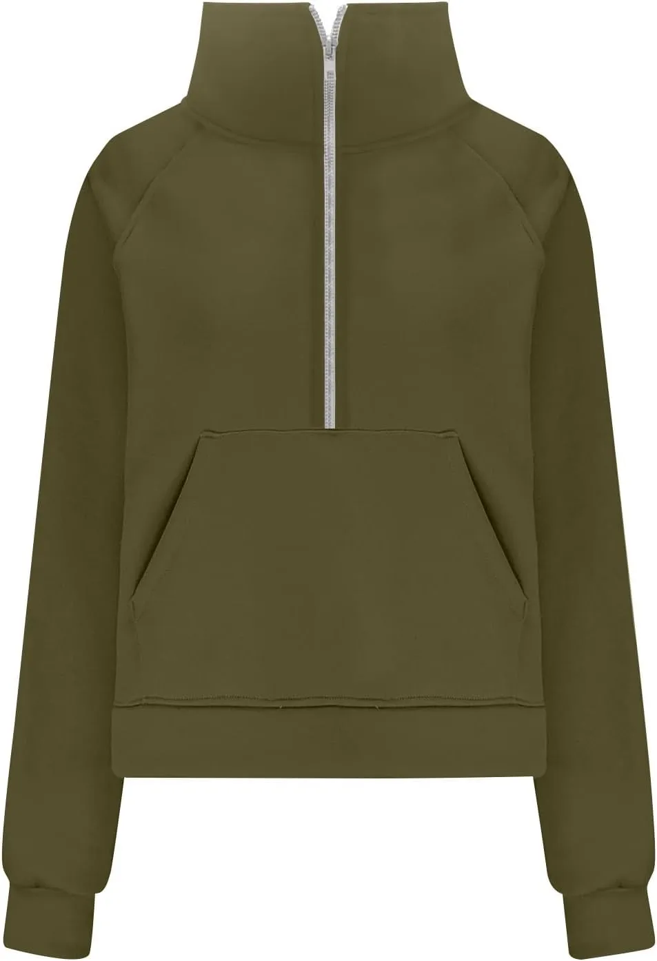 Half Zip Sweatshirts for Women Cropped Fleece Pullover Tops Thumb Hole Long Sleeve Hoodies Winter Clothes Sweaters