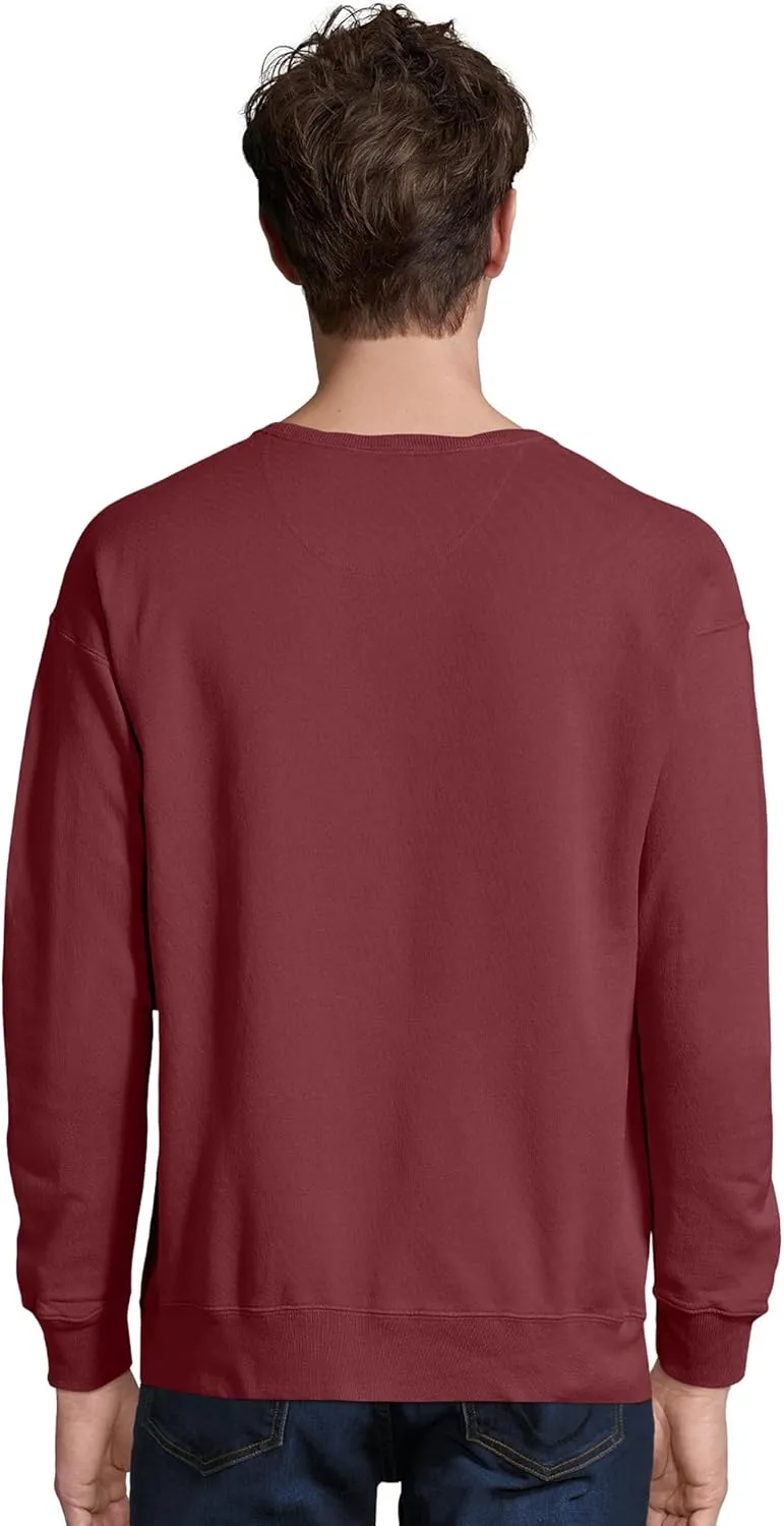 Hanes Originals Fleece, Garment Dyed Pullover, Crewneck Sweatshirts for Men