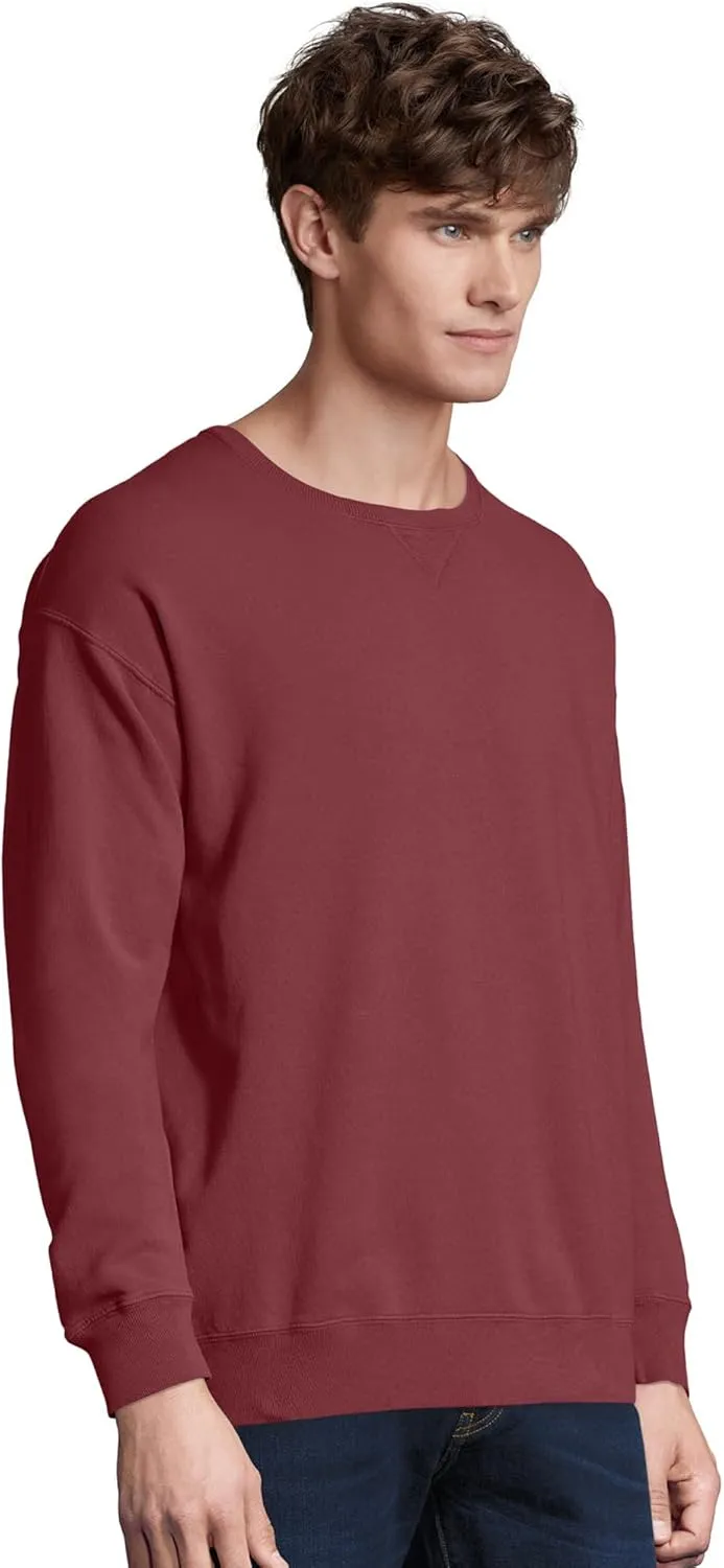 Hanes Originals Fleece, Garment Dyed Pullover, Crewneck Sweatshirts for Men