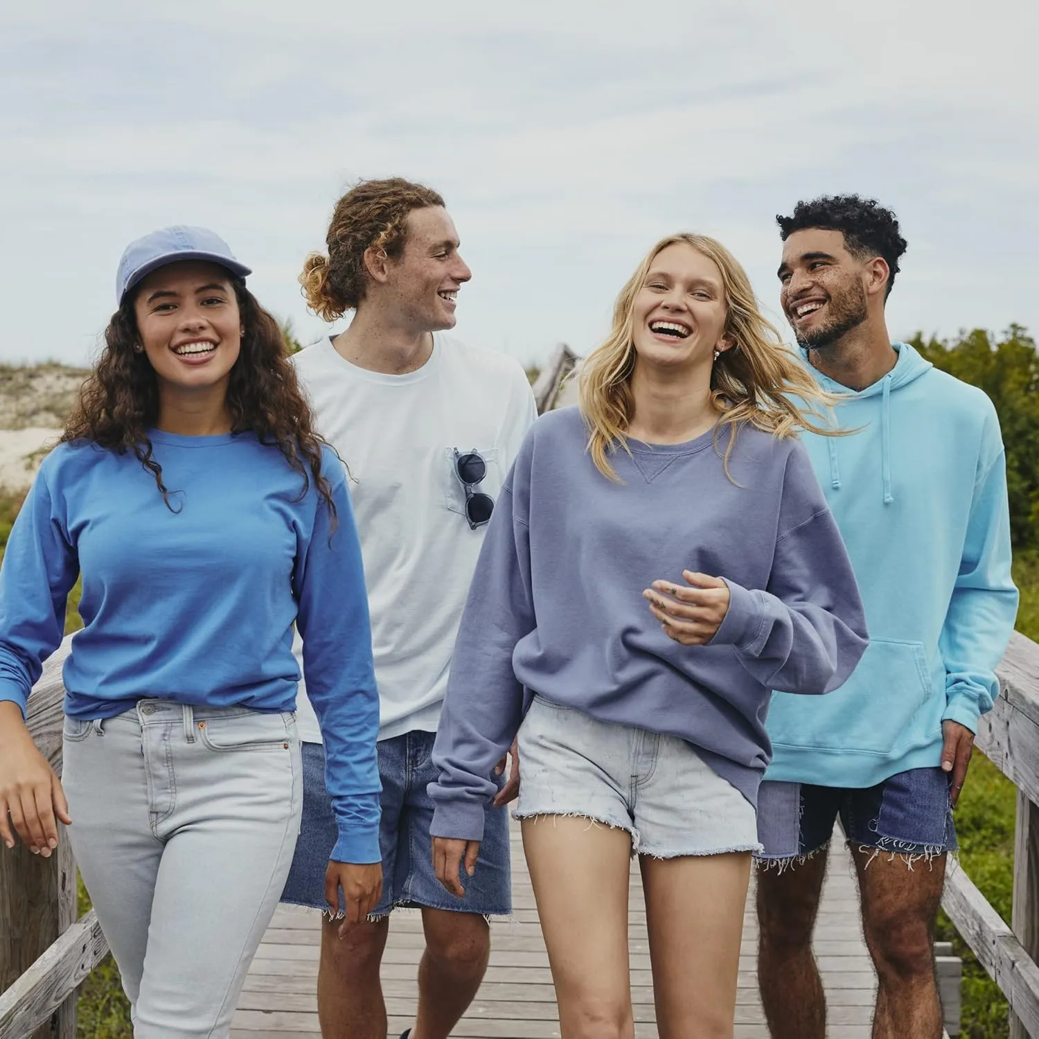Hanes Originals Fleece, Garment Dyed Pullover, Crewneck Sweatshirts for Men