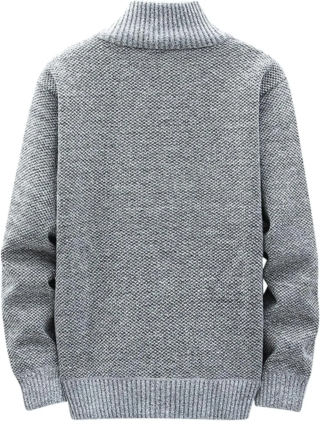 hlysgo Men's Cardigan Sweaters Casual Slim Fit Full Zip Sweaters Cable Knitted Jacket Outwear with Soft Flannel Lining