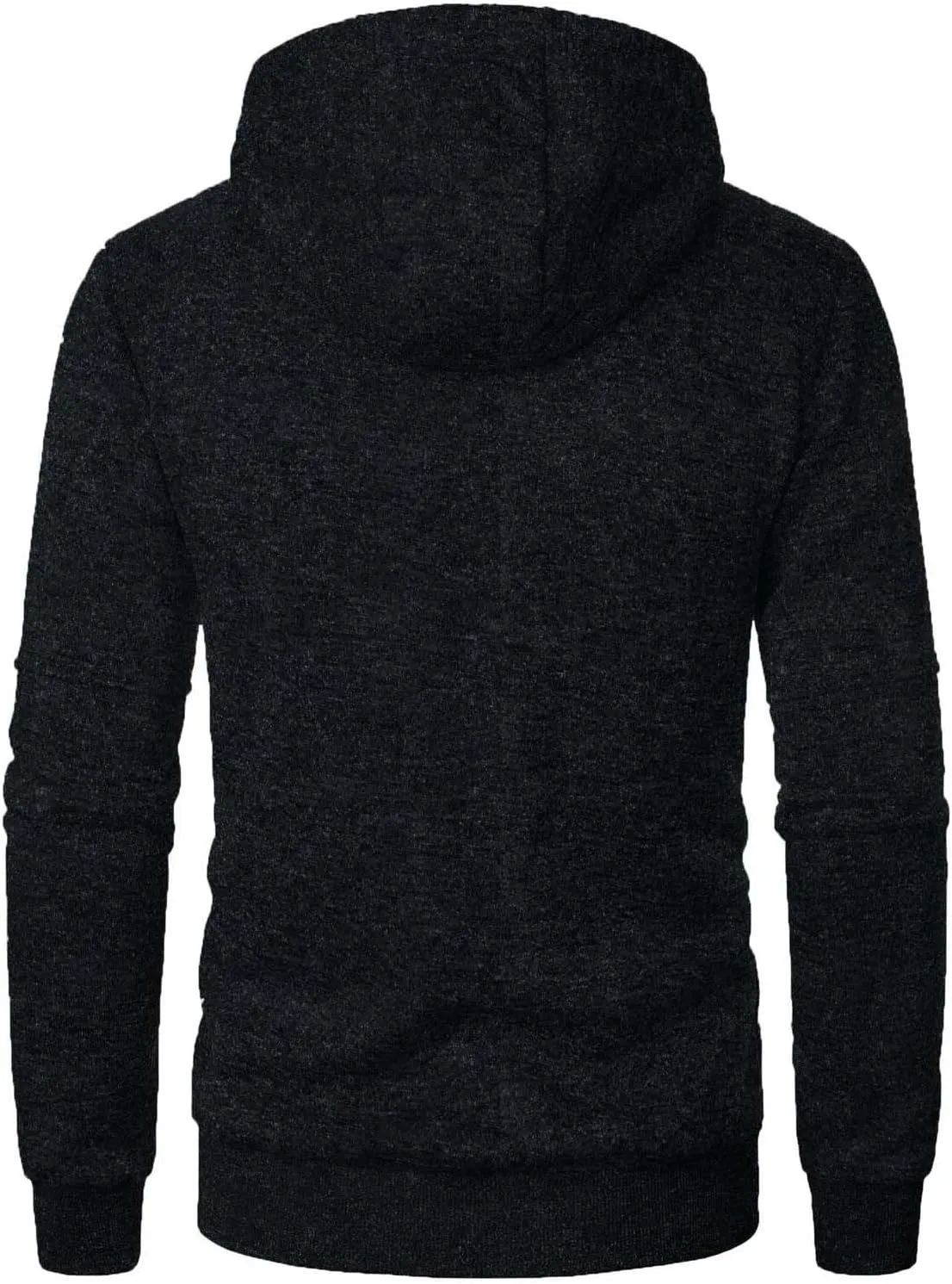 Hoodies For Men Fleece Warm Zipper Casual Sportwear Jackets Loose Open Front Long Sleeve Thin Winter Coat With Pocket